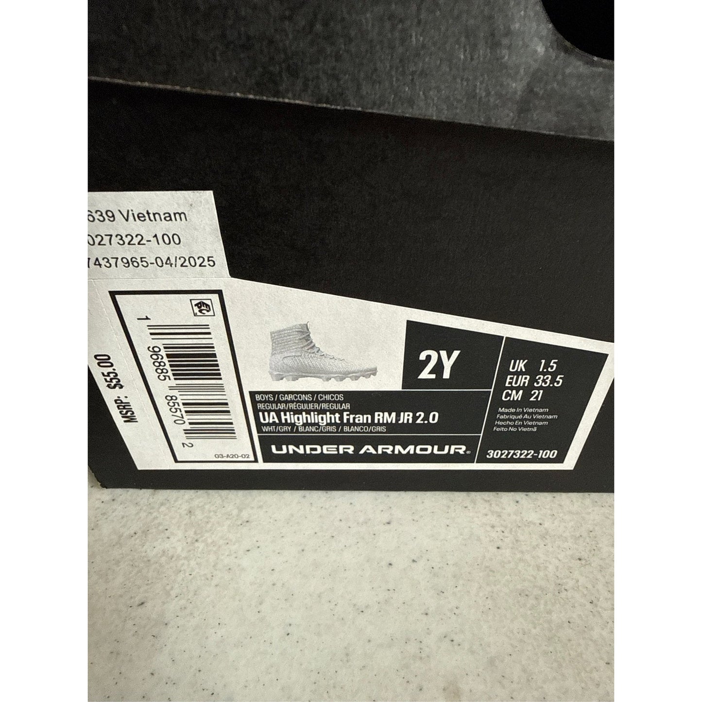 Under Armour Kids' Highlight Franchise 2.0 RM Football Cleats - Size 12Y