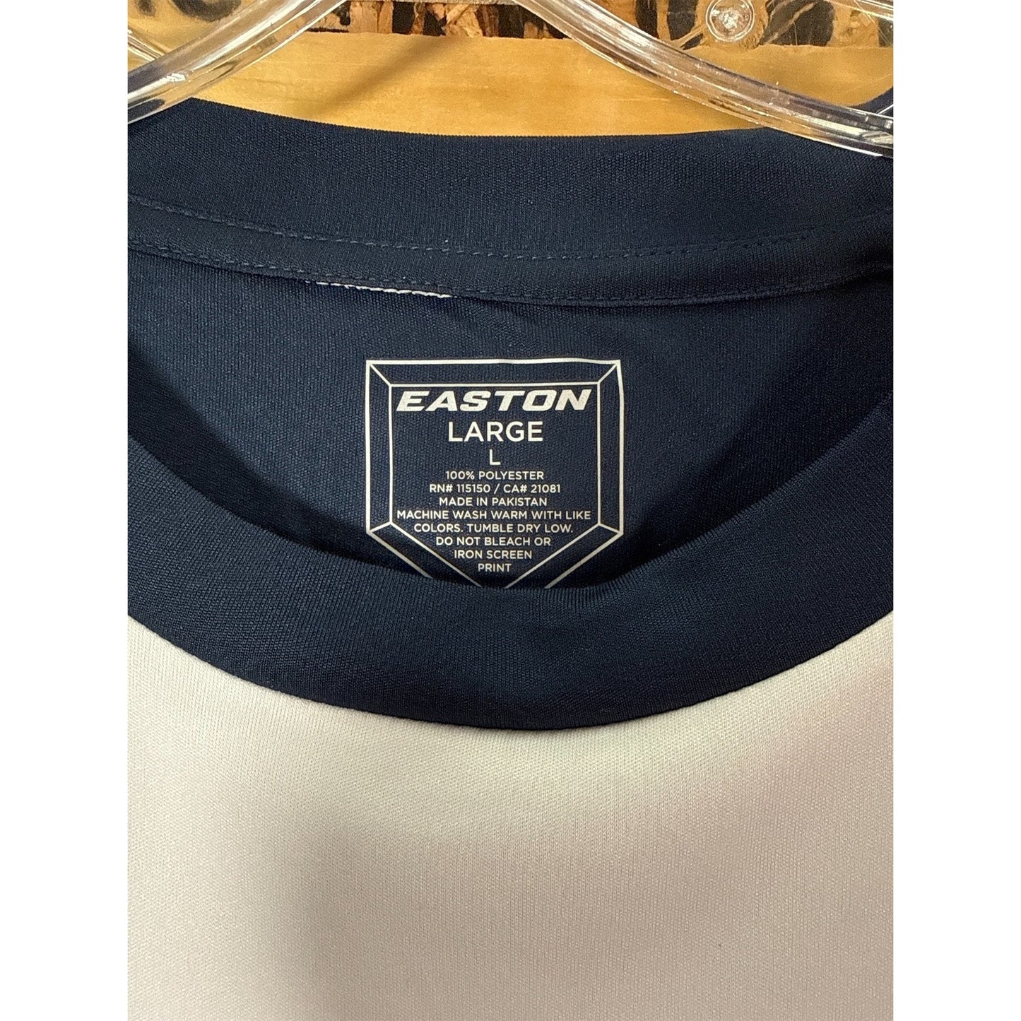 Easton Adult DRI-Gear 3/4 Sleeve Baseball Shirt, Navy - Large