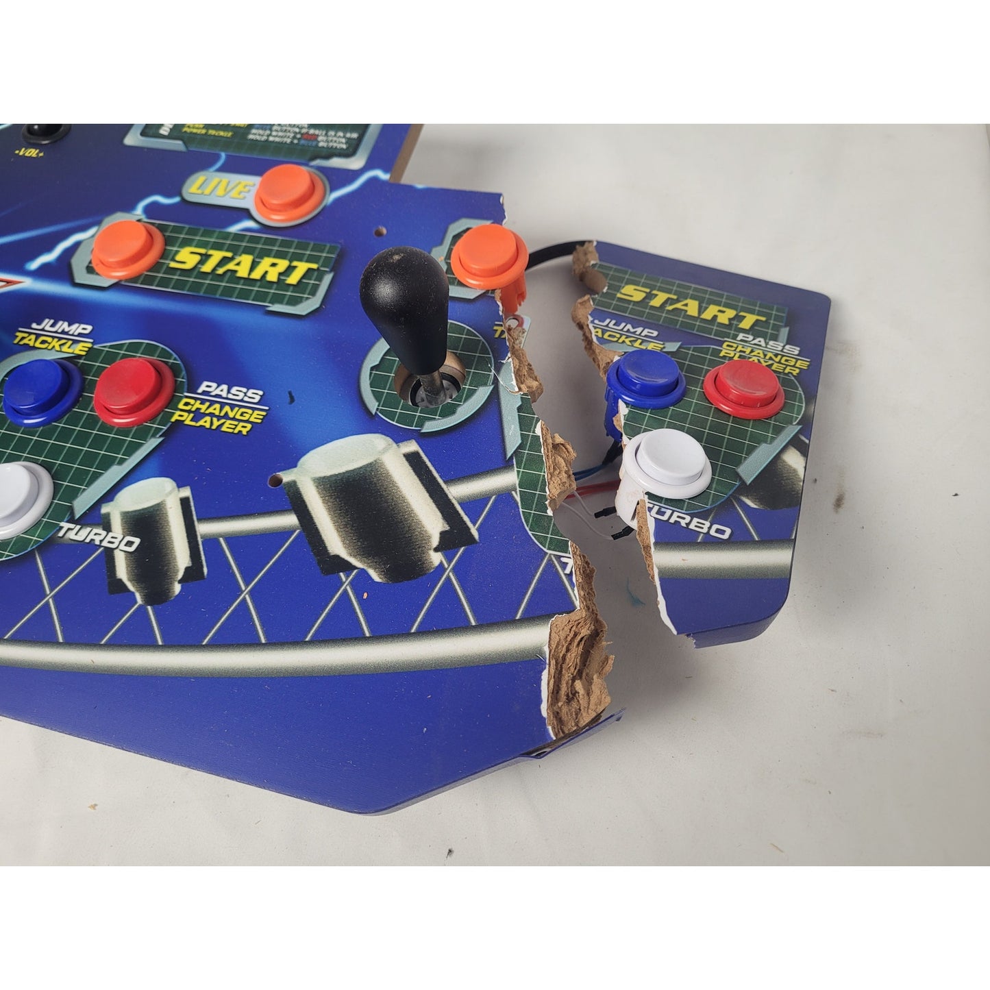 Arcade1Up NFL Blitz Control Panel | Arcade Controller Deck | Damaged, Parts Only