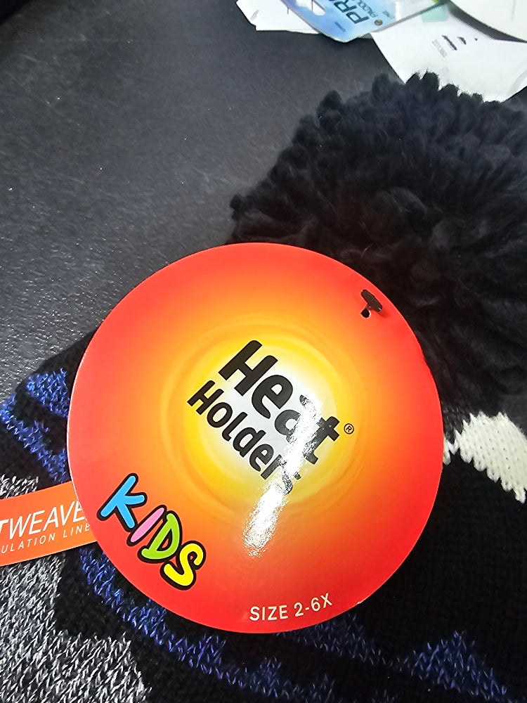 Heat Holders Boys' Nordic Dream Knit Winter Hat with Ear Flaps and Pom-Pom