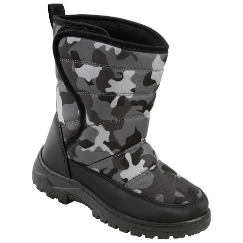 World Famous Sports Snowcap Kids' Camouflage Winter Boots, Size 6