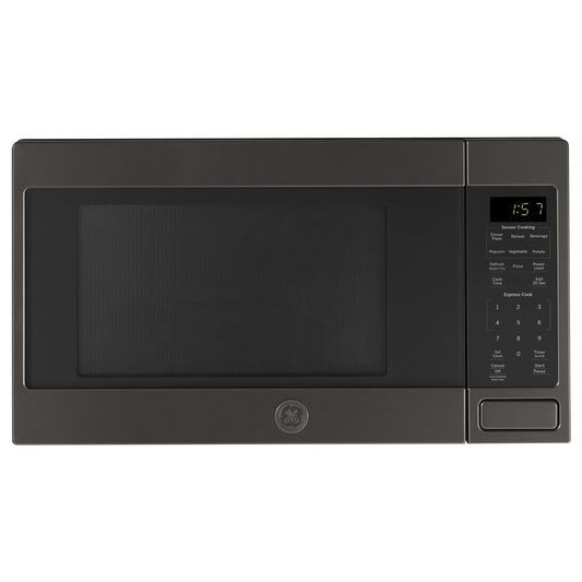 GE 1.6 Cu. Ft. Countertop Microwave Oven, JES1657BMTS - Black Stainless Steel