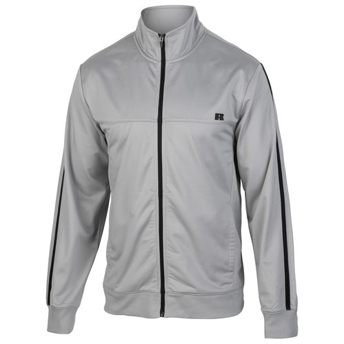 Russell Athletic Men's Gray Tricot Full-Zip Track Jacket
