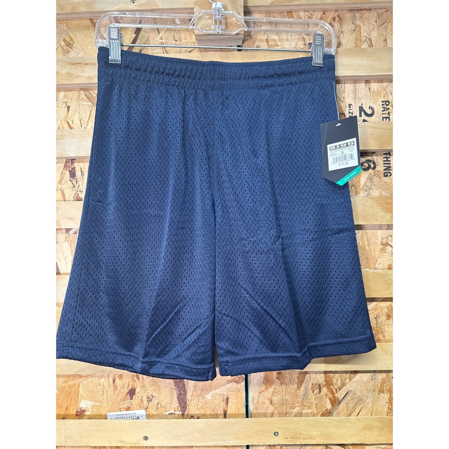 Fit Essentials Kids' Mesh Athletic Shorts, Navy- Size M