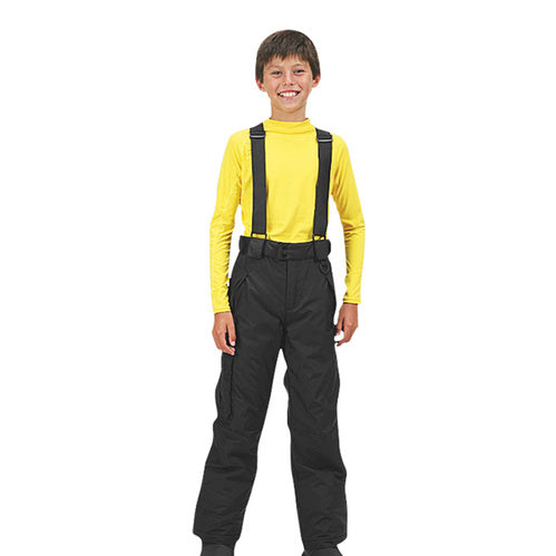 Sport Essentials Jr. Suspender Snow Pants, Black, Size 4