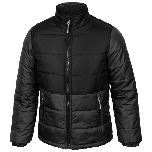 Pacific Trail Boys' Reversible Color Block Puffer Jacket - Black/Gray, Size M (10/12)