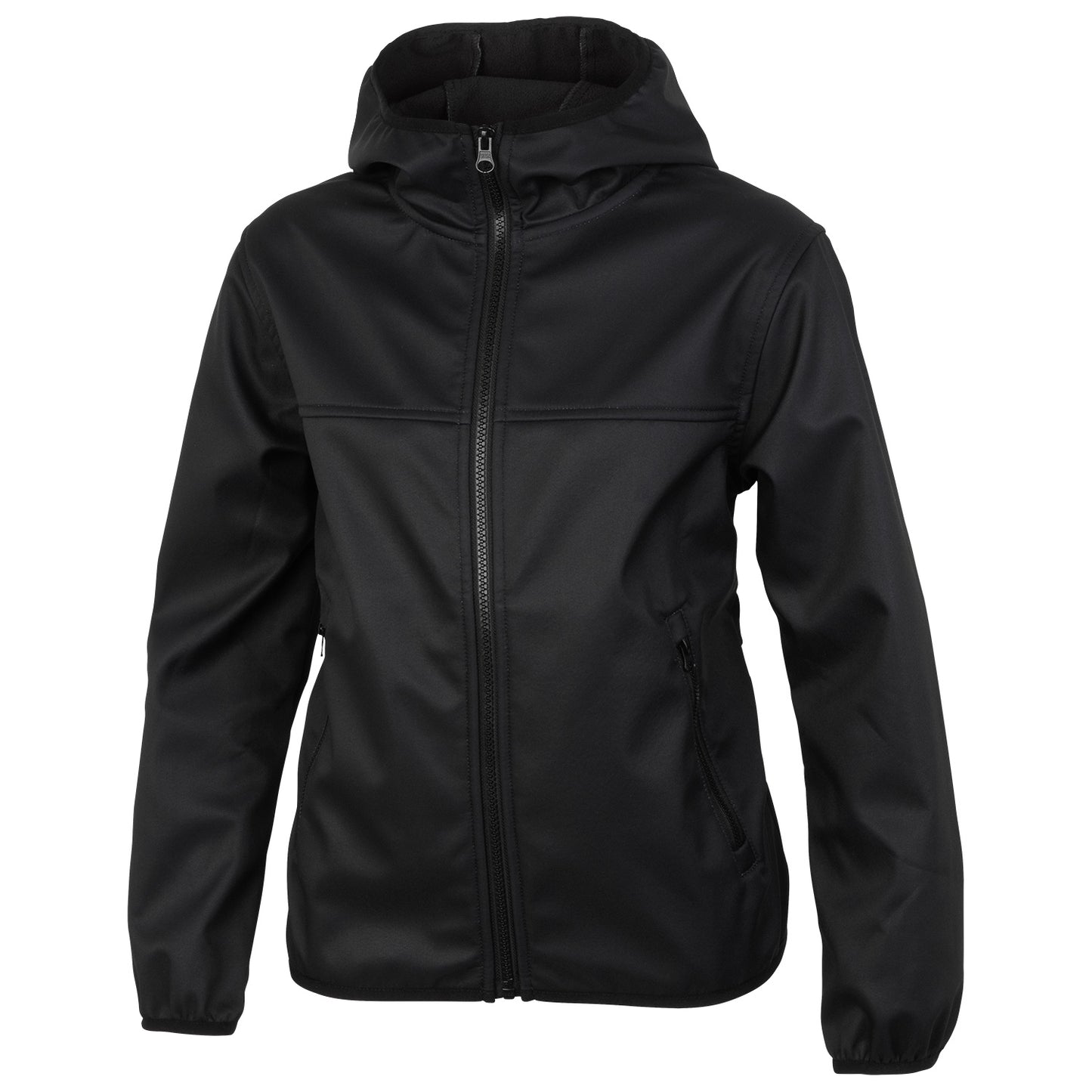 Pulse Kids' Blade Soft Shell Hooded Jacket - Black, Medium