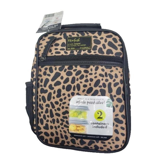 Fit & Fresh Lunch Tote With Containers, Cheetah Print