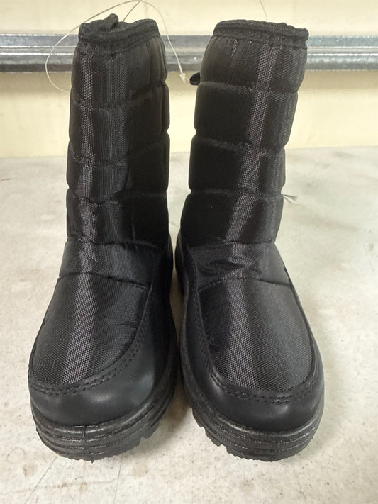 Kids' Black Insulated Snow Boots - Size 11