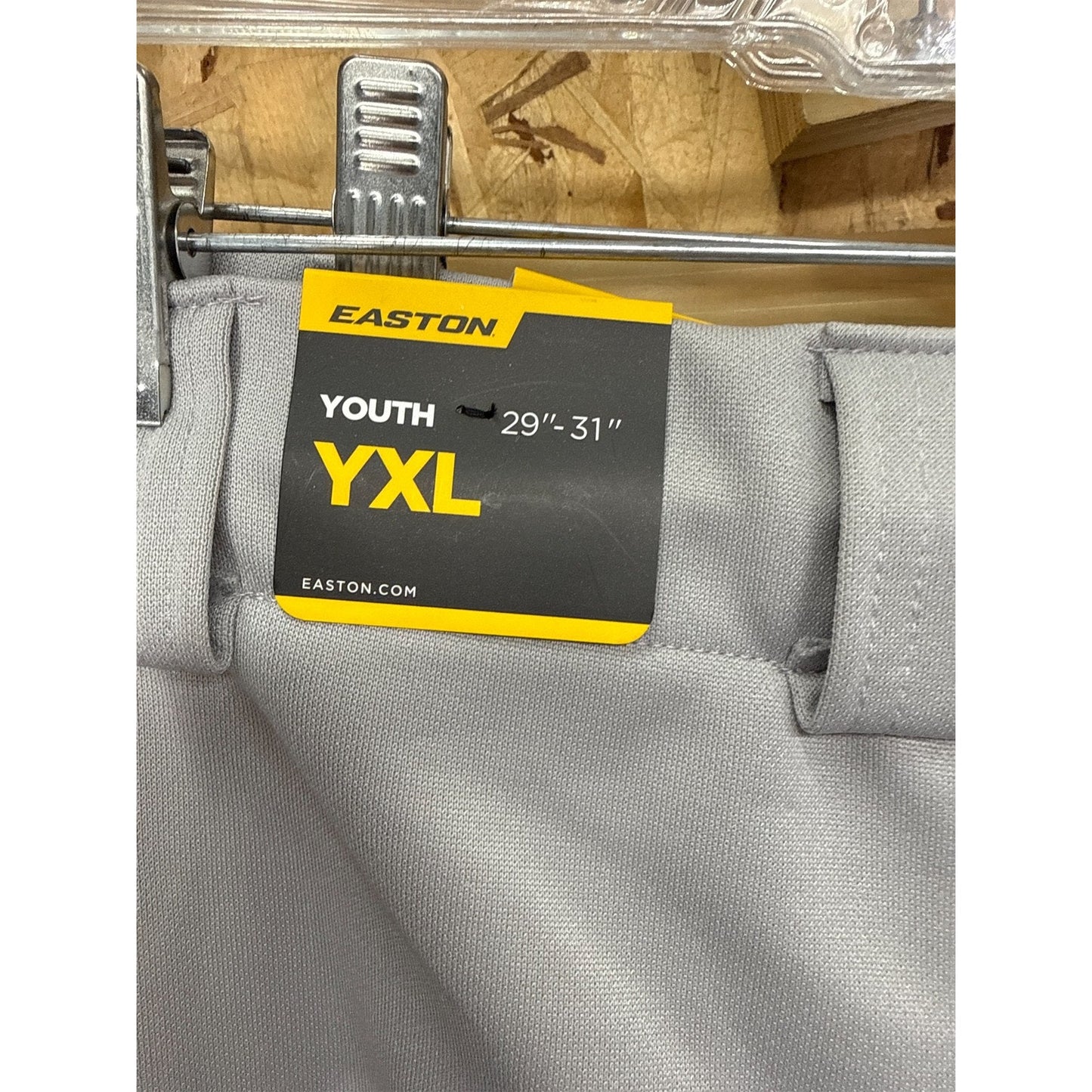Easton Youth Pro Pull-Up Baseball Pants- Grey Youth XL