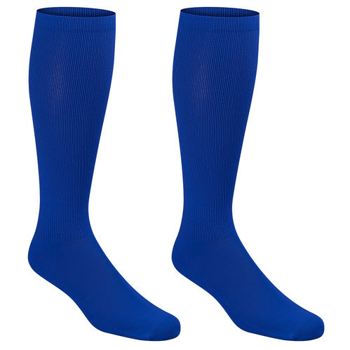 EcoSox Premier Soccer Socks - 2 Pack, Bright Royal Blue, Size 9-11