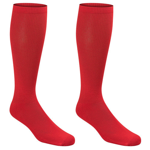 EcoSox Premier Over-the-Calf Soccer Socks - 2-Pack, Red, Size 5-7