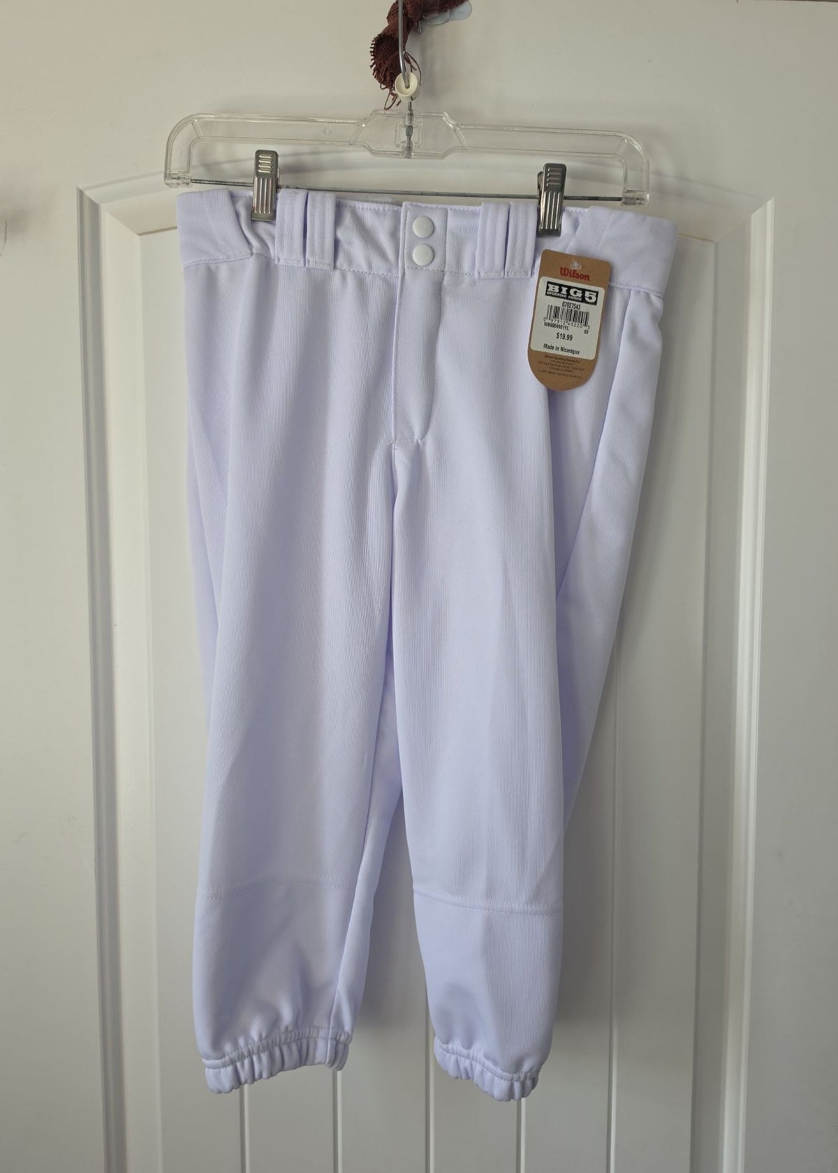 Wilson Youth P203K Knicker Baseball Pants - White, Size Large