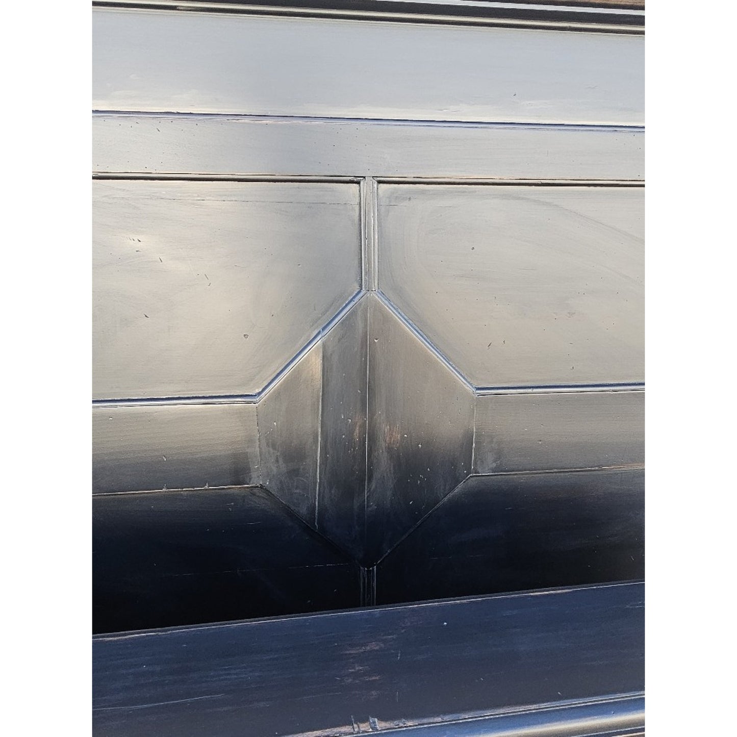 Rustic Black King Size Bed Frame with Head and Foot Board - Distressed Finish