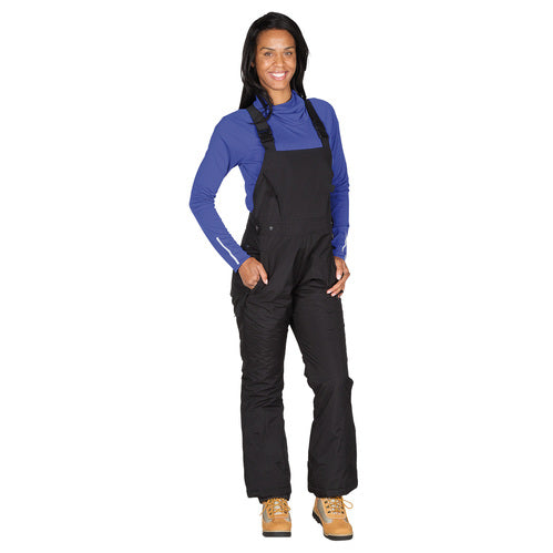 Sport Essentials Women's Black Snow Bib Pants, Size S