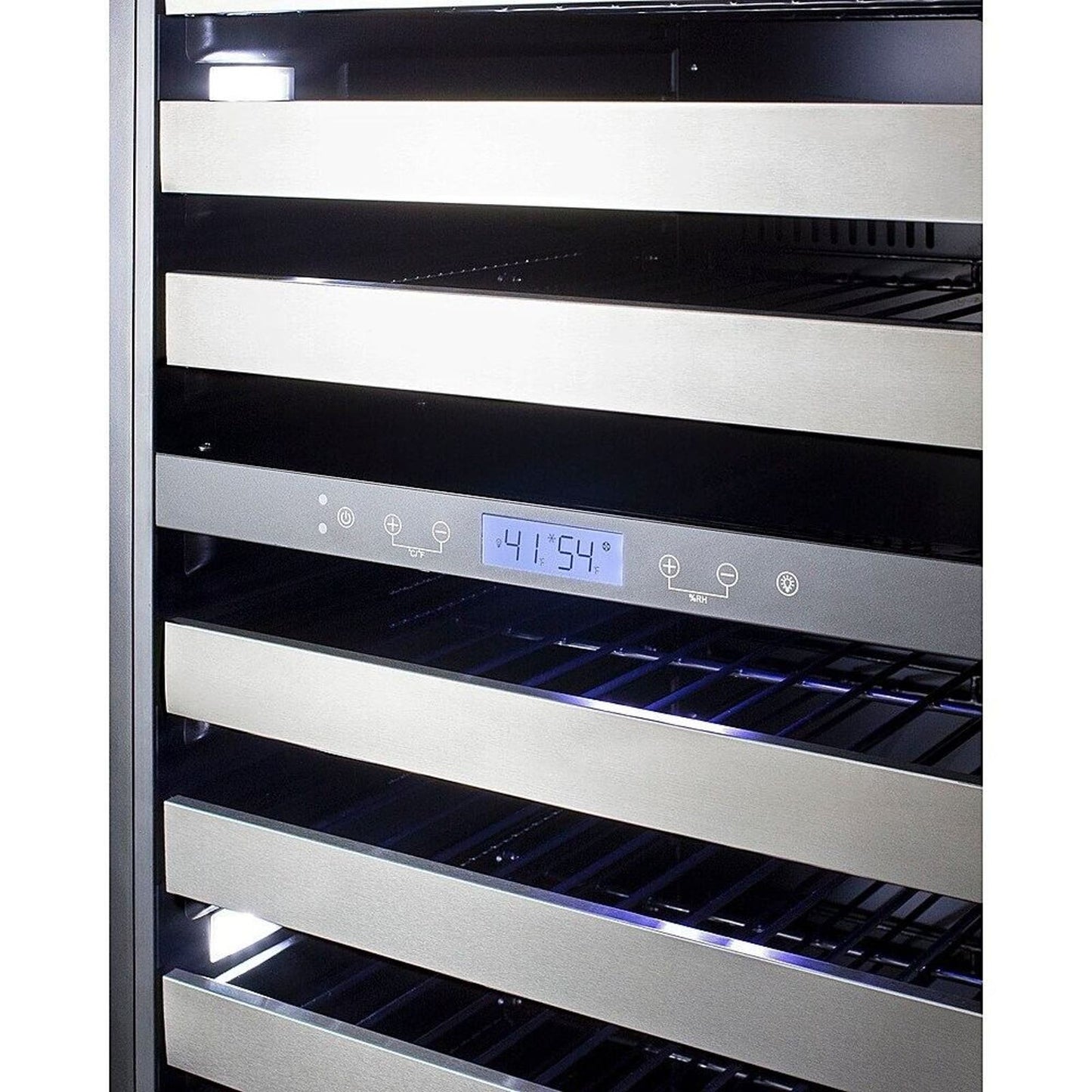 Summit Appliance - LWC2Z195 Dual Zone Commercial Wine Cellar Cooler - Stainless Steel