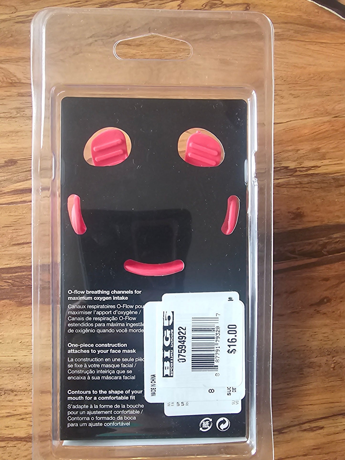 Nike Alpha Adult Football Lip Protector Mouthguard - Red