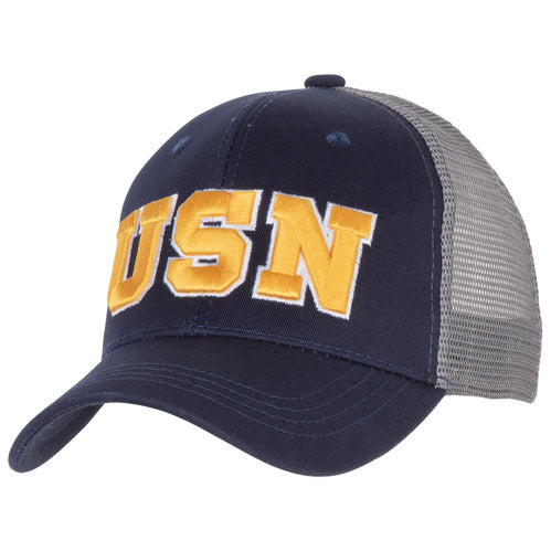 U.S. Navy Official Licensed Trucker Hat - USN Embroidered Mesh Cap