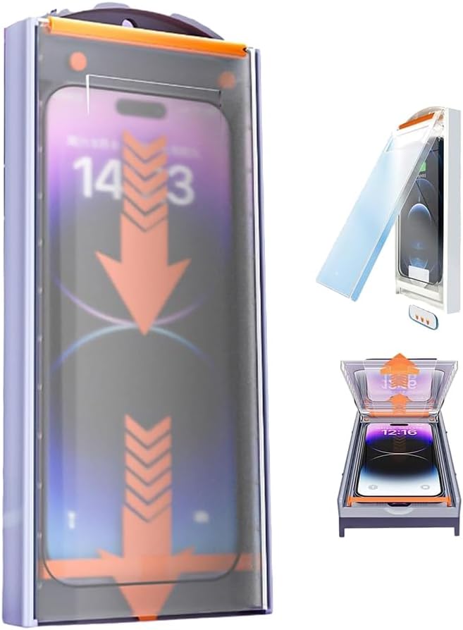 Funcat Screen Protector, Invisible Artifact Screen Protector - Dust Free Without Bubbles, for iPhone 12-15 Series (iphone 14Pro)