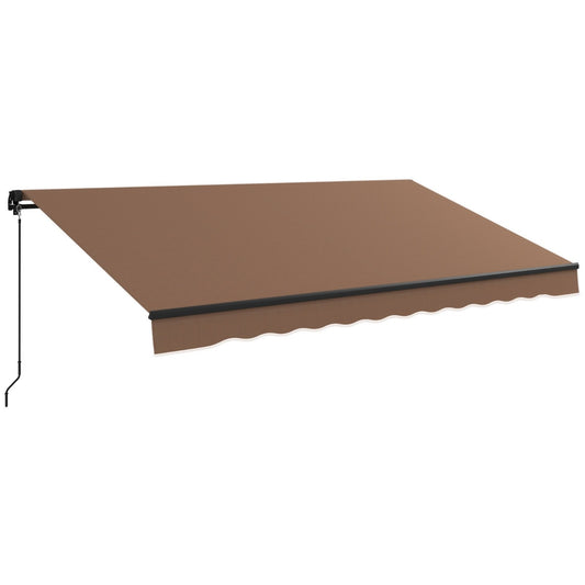 Outsunny 12' x 10' Retractable Awning - UV Resistant Sunshade Shelter