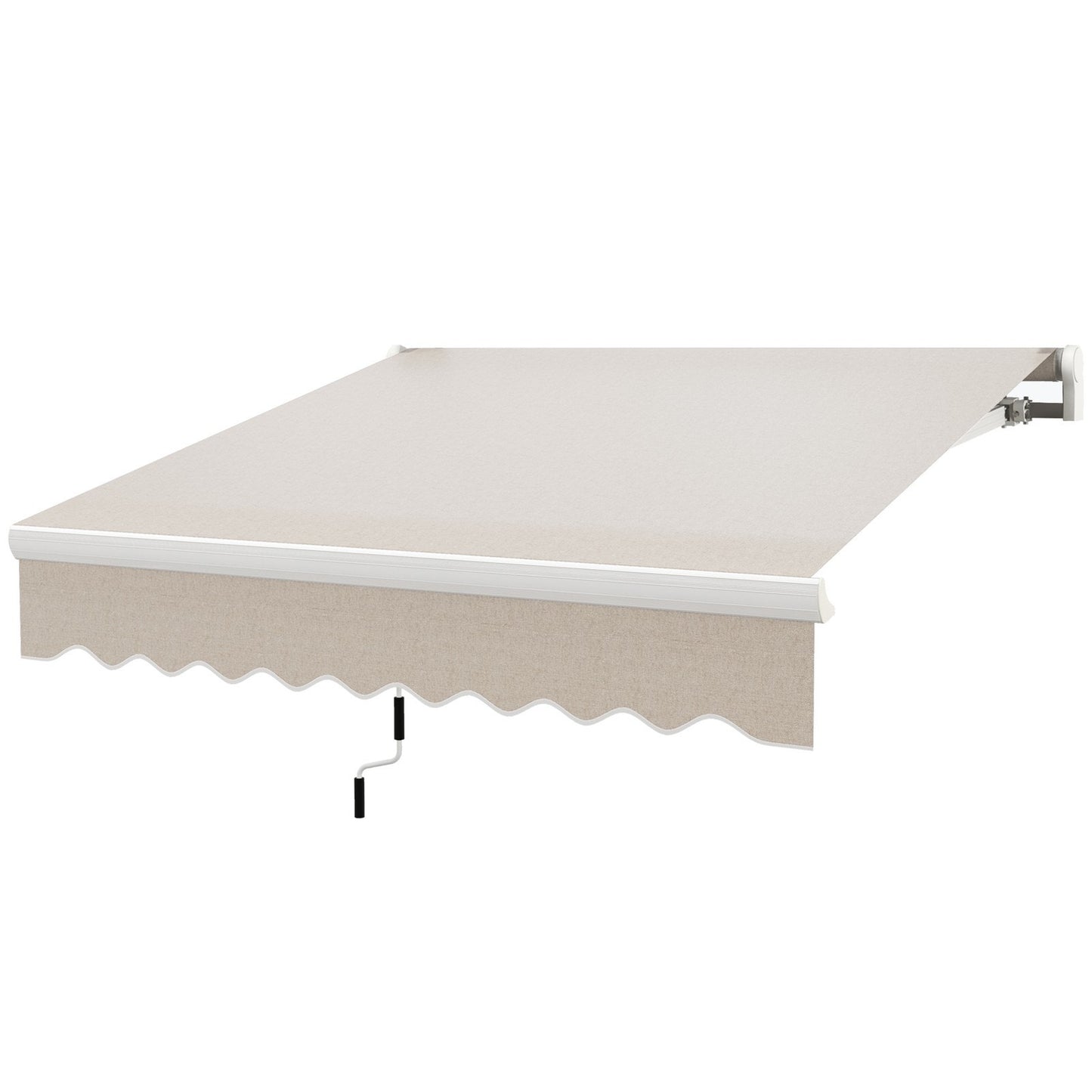 Outsunny 8' x 6.6' Patio Retractable Awning, Exterior Sun Shade Window Cover