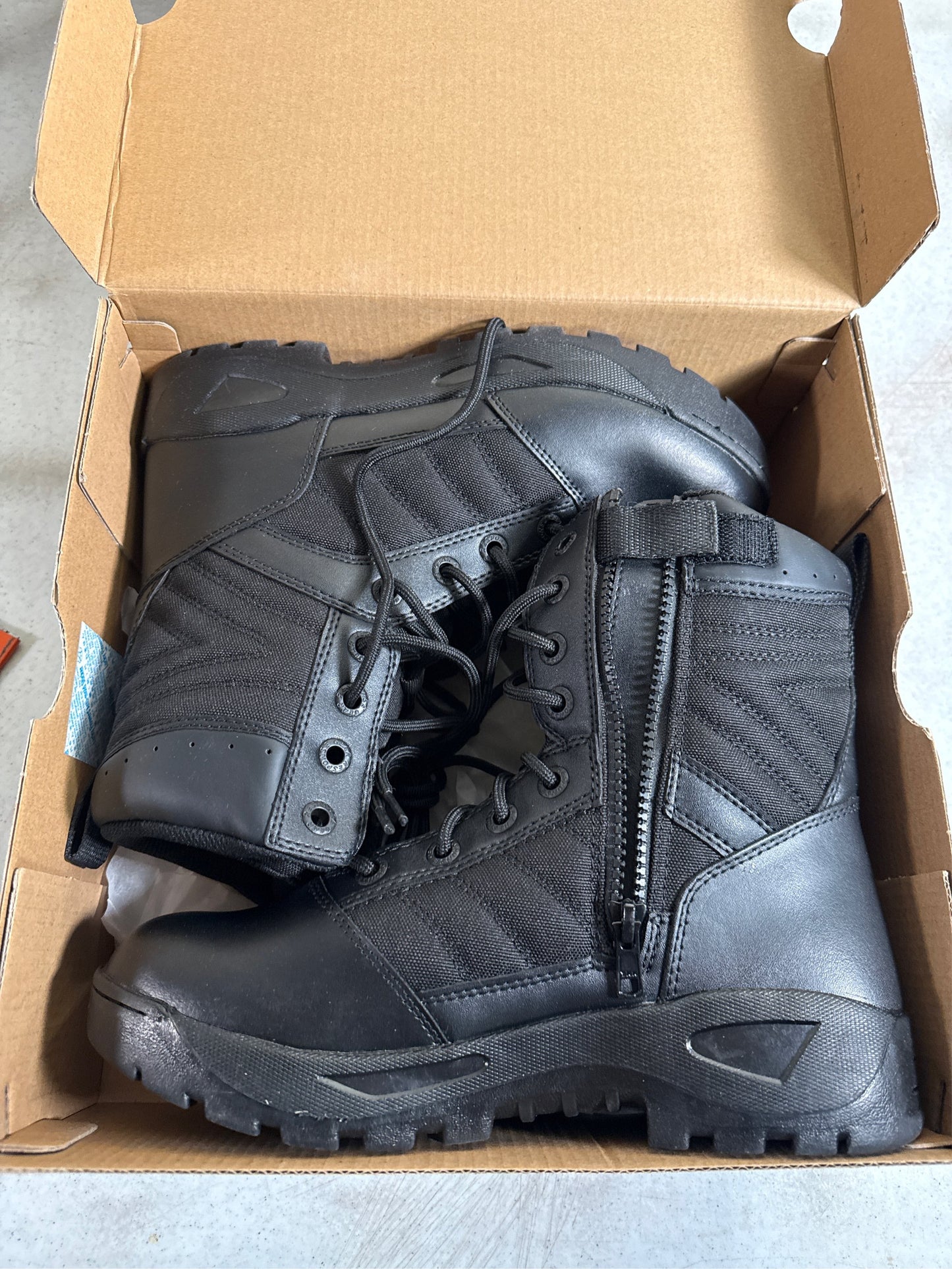 Response Gear Men's 8" Side-Zip 3.0 Tactical Service Boots, Black - Size 8.5 Wide (EE)
