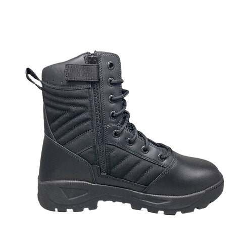 Response Gear Men's 8" Side-Zip 3.0 Tactical Service Boots, Black - Size 8.5 Wide (EE)