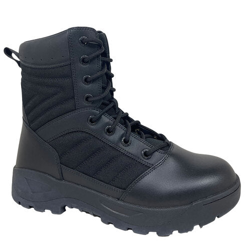 Response Gear Men's 8" Side-Zip 3.0 Tactical Service Boots, Black - Size 8.5 Wide (EE)
