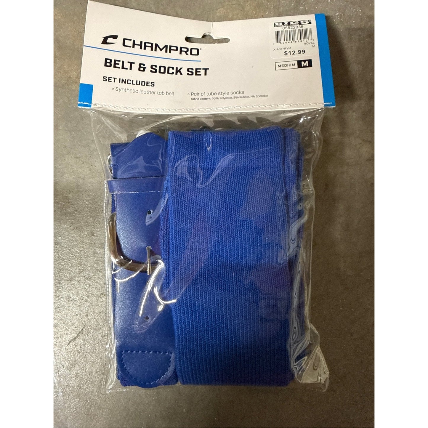 Champro Baseball Belt and Sock Set - Medium Royal Blue