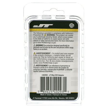 JT Paintball 90g CO2 Air Tank Adapter - Black, One Size
