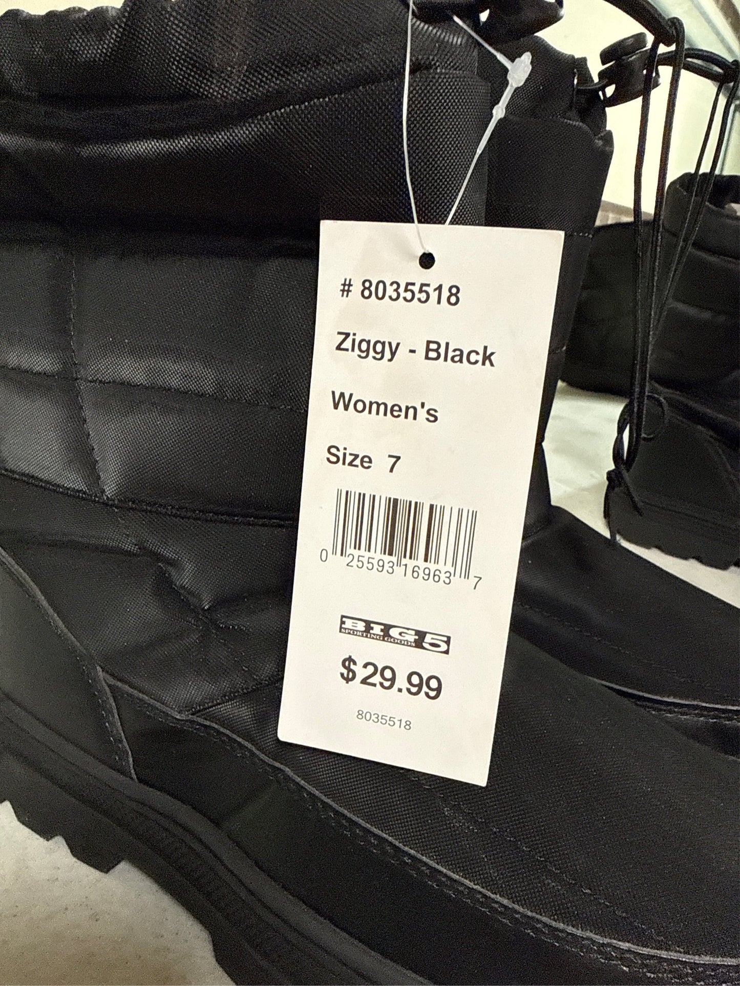 Rugged Exposure Ziggy II Women's Black Winter Boots - Size 7