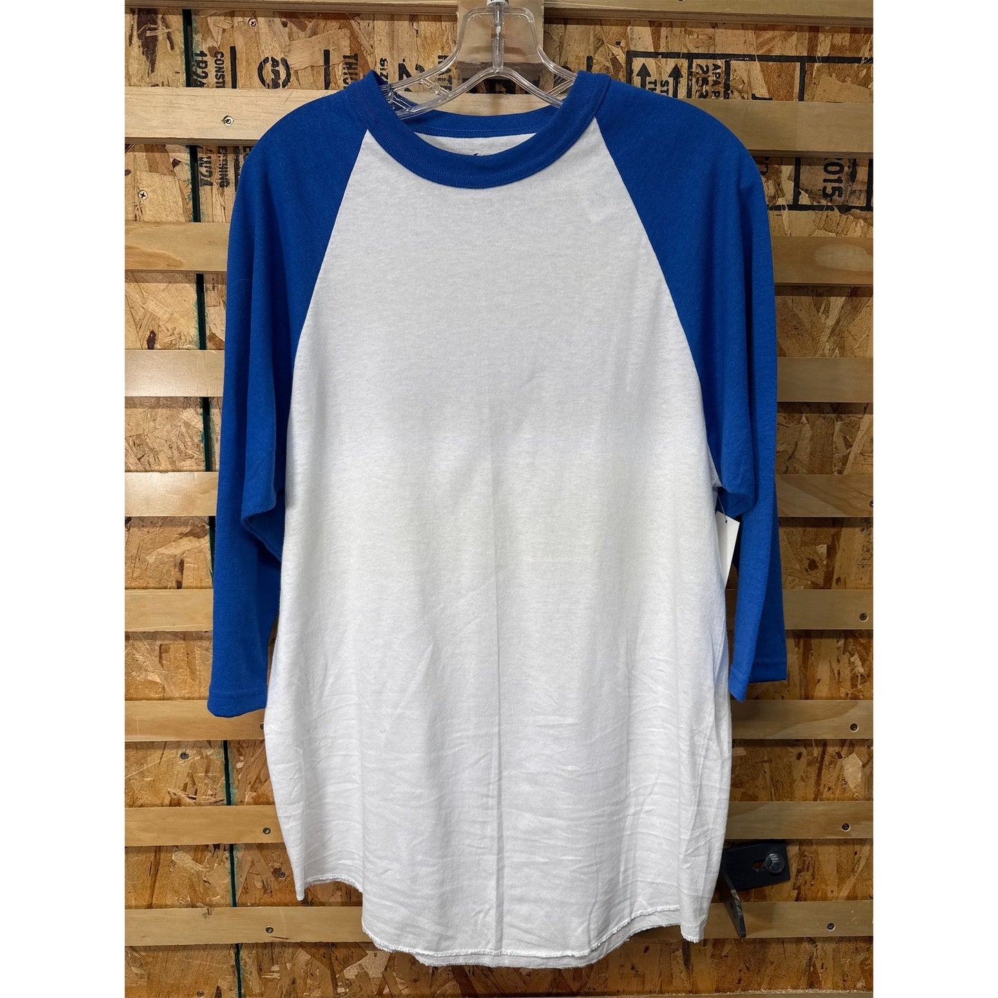 Soffe Adult Baseball & Softball Shirt, White/Royal - M