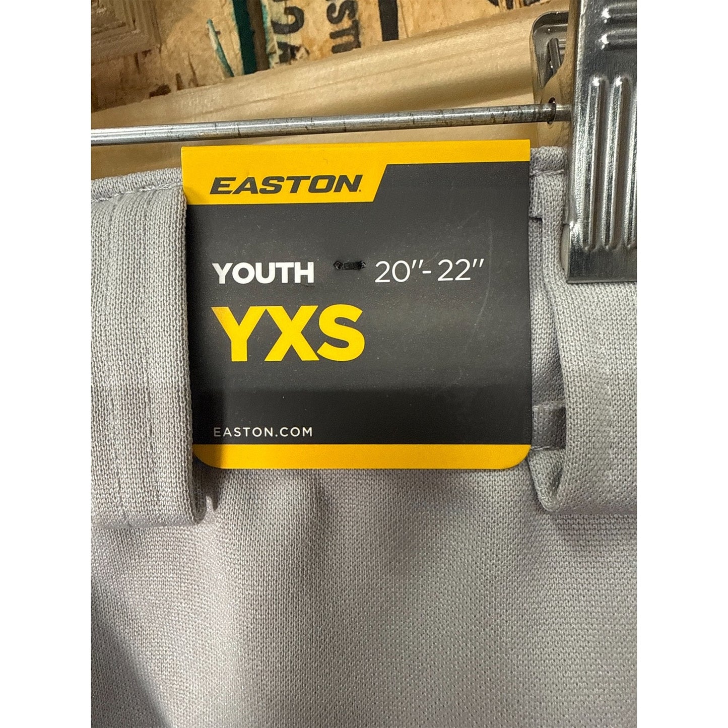 Easton Youth Pro Pull-Up Baseball Pants- Grey- Youth XS