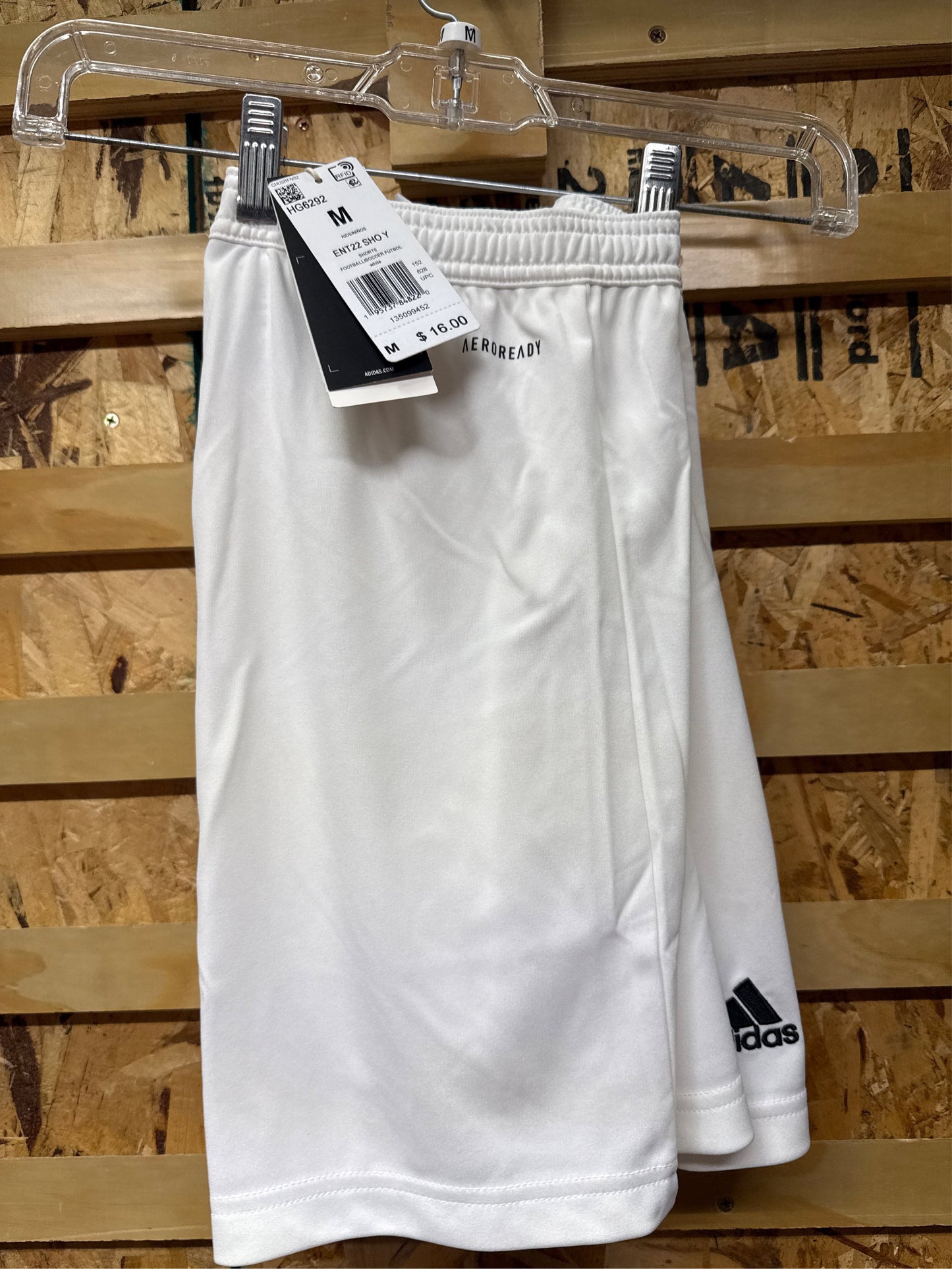 Adidas Kids' Entrada 22 Soccer Shorts - White, Size Medium