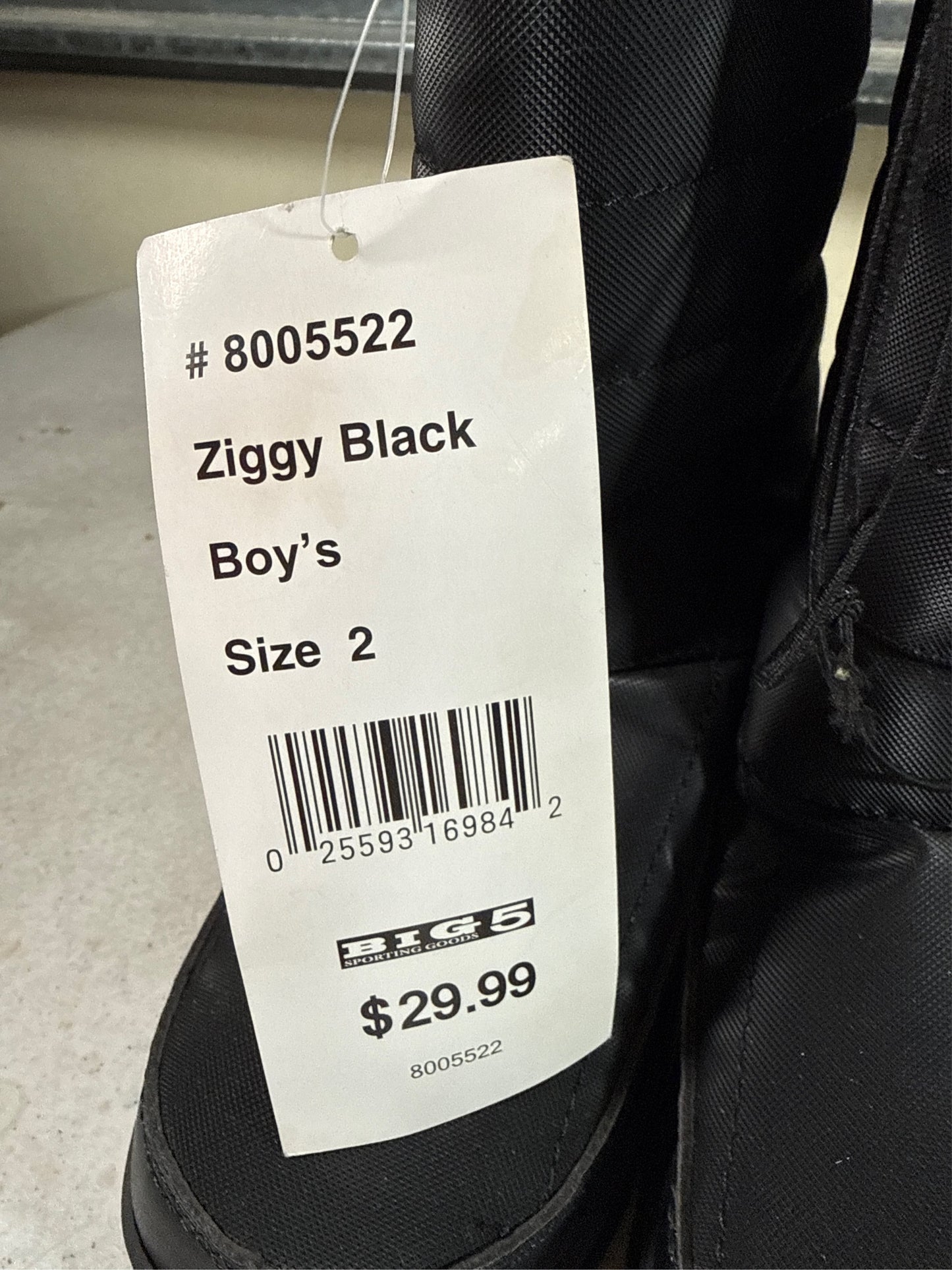 Rugged Exposure Ziggy II Jr. Kids' Winter Snow Boots - Black, Size 2