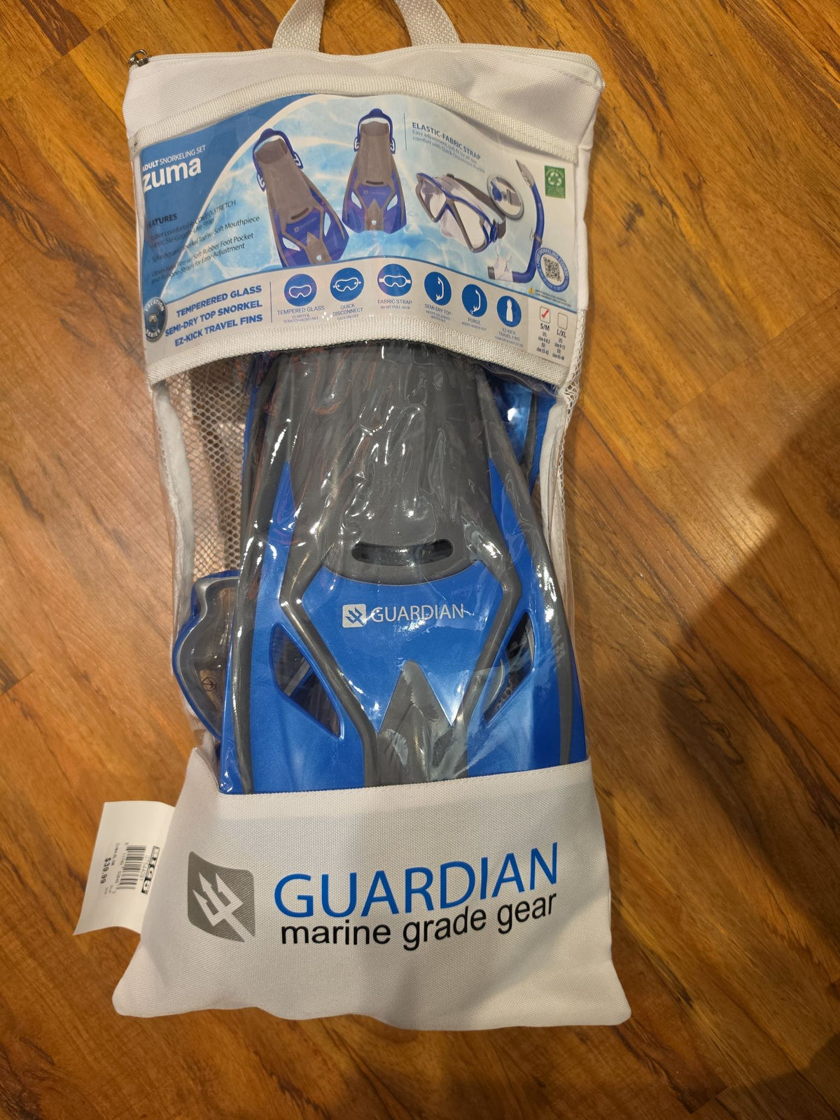 Guardian Zuma Adult Snorkeling Set - Blue, Size S/M