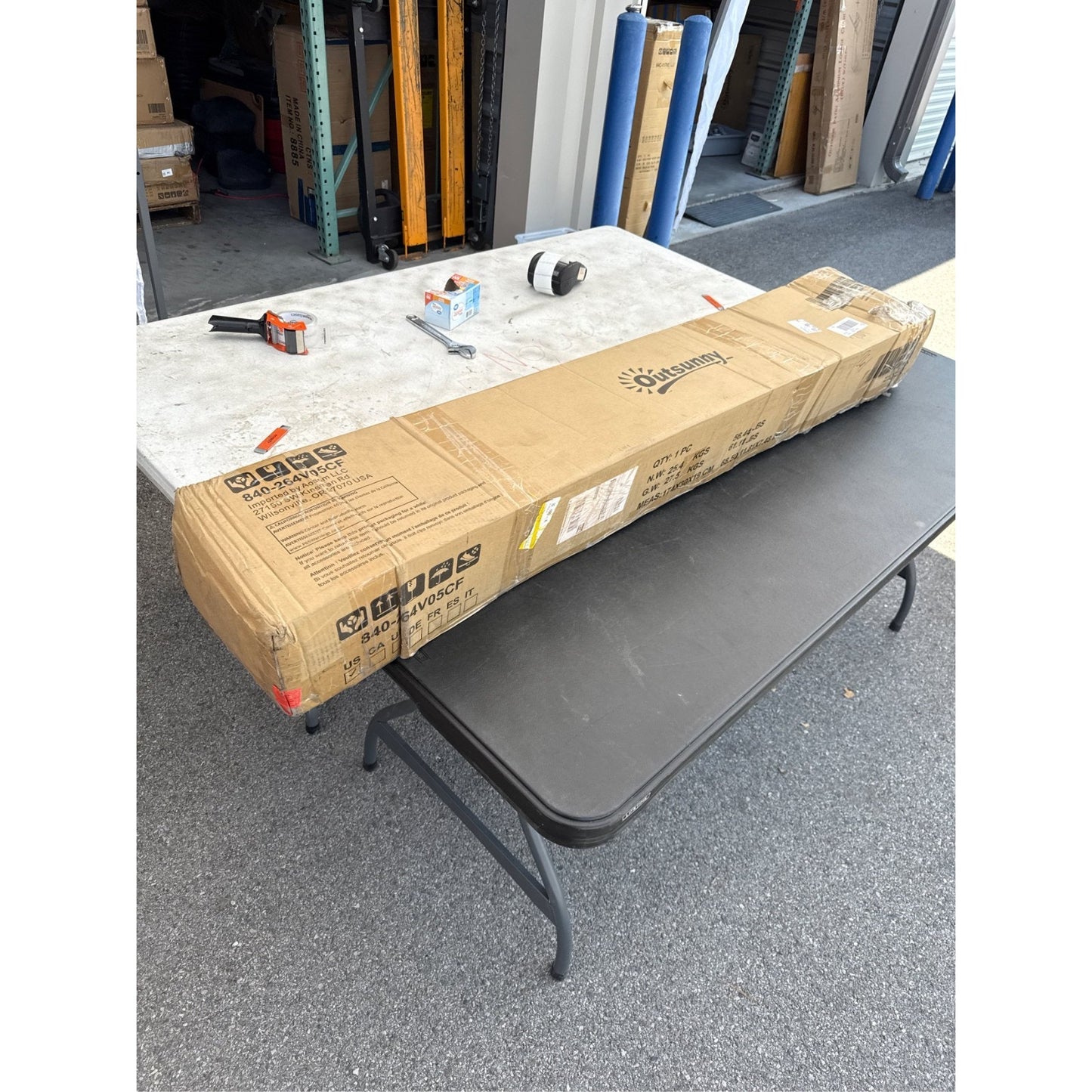 Outsunny 12' x 10' Retractable Awning - UV Resistant Sunshade Shelter