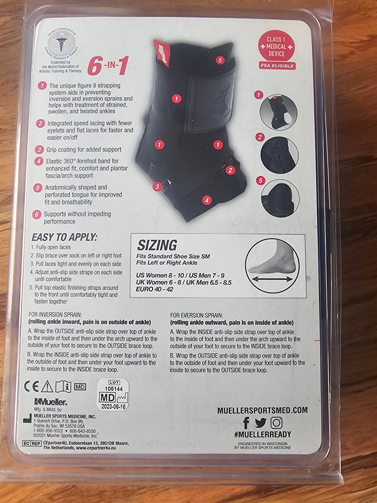 Mueller The One Premium Ankle Brace - Black, Small