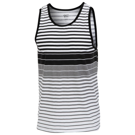 Original Deluxe Men's Multi-Stripe Tank Top - Black Combo, Small