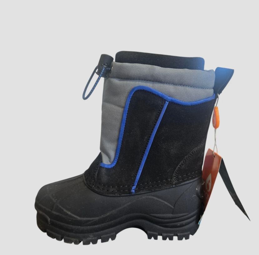 Sporto Boys Frost II Winter Snow Boots, Black/Blue, Size 11