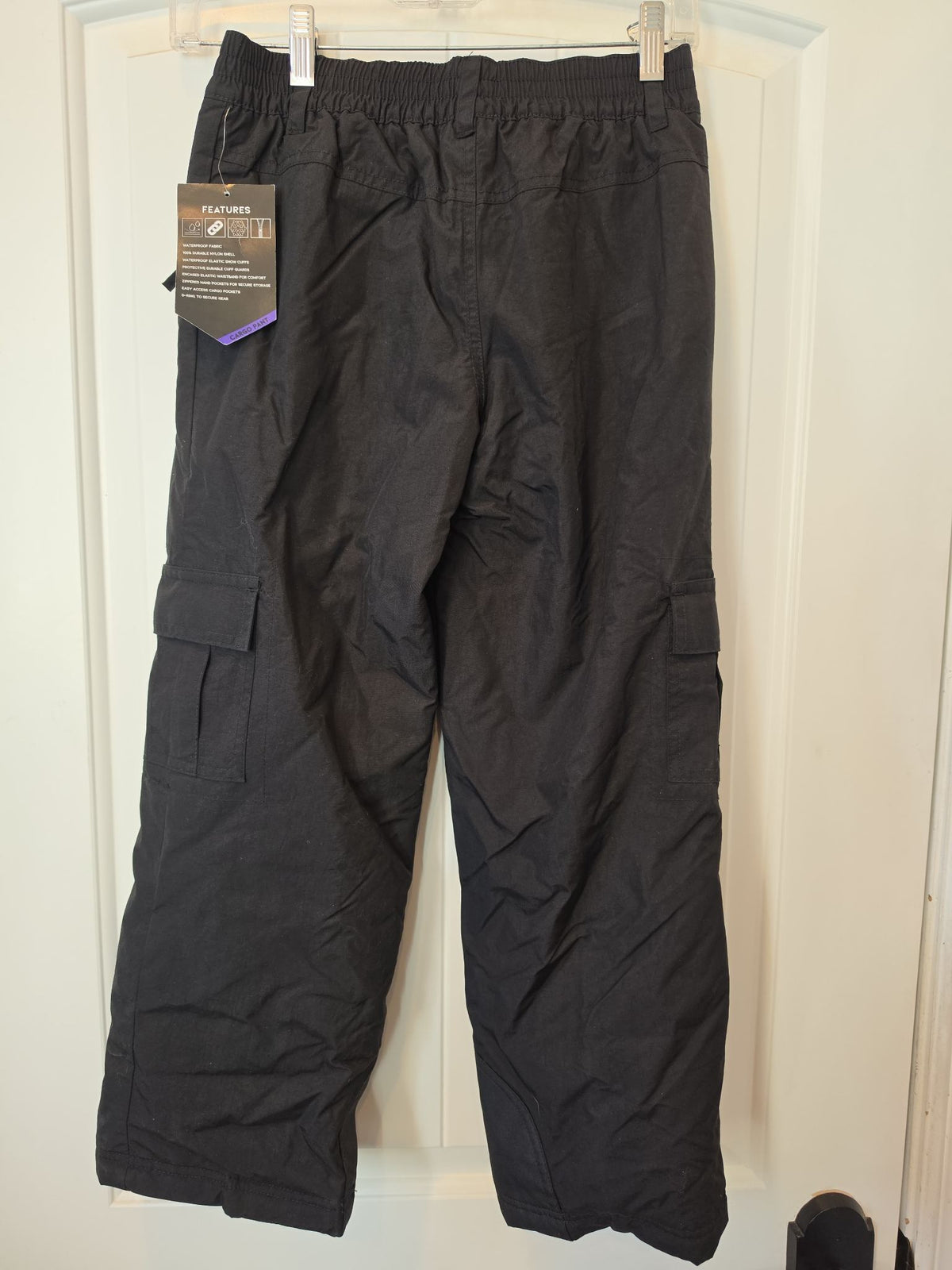 Sport Essentials Youth Cargo Snow Pants, Black, Size 8