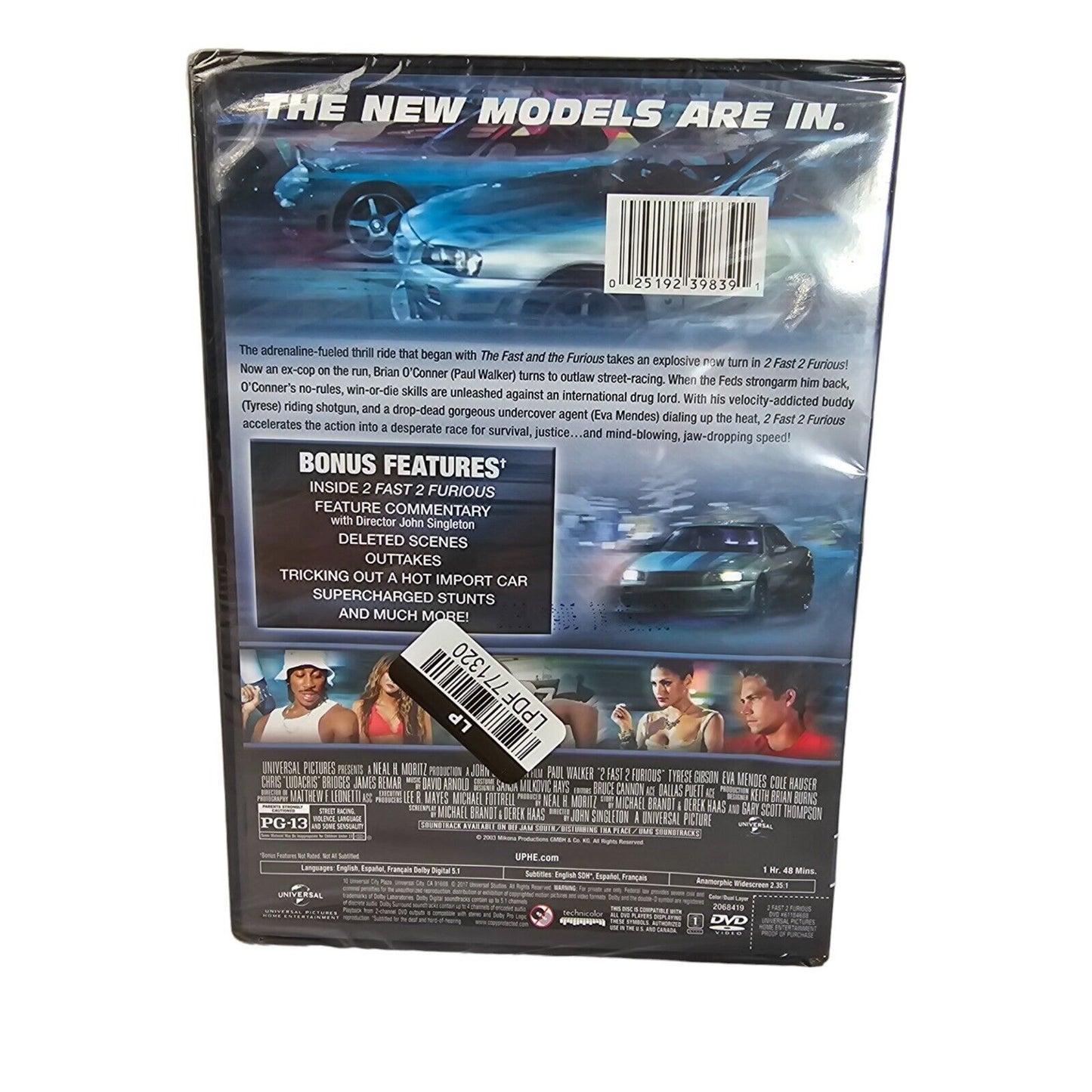 2 Fast 2 Furious [DVD, 2017] Sealed