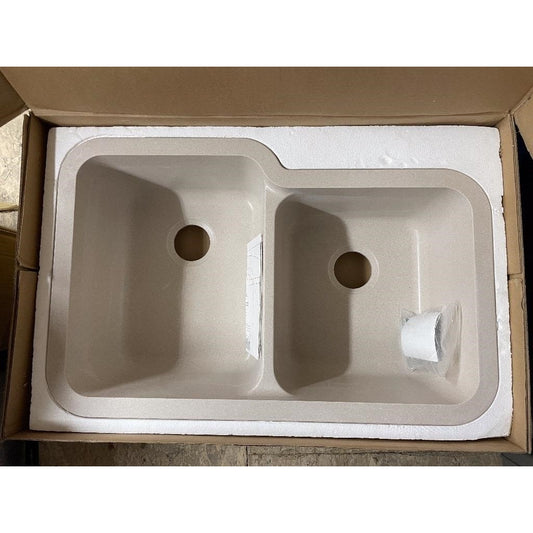 Swanstone Double Bowl US-3015 Undermount Kitchen Sink  30x15