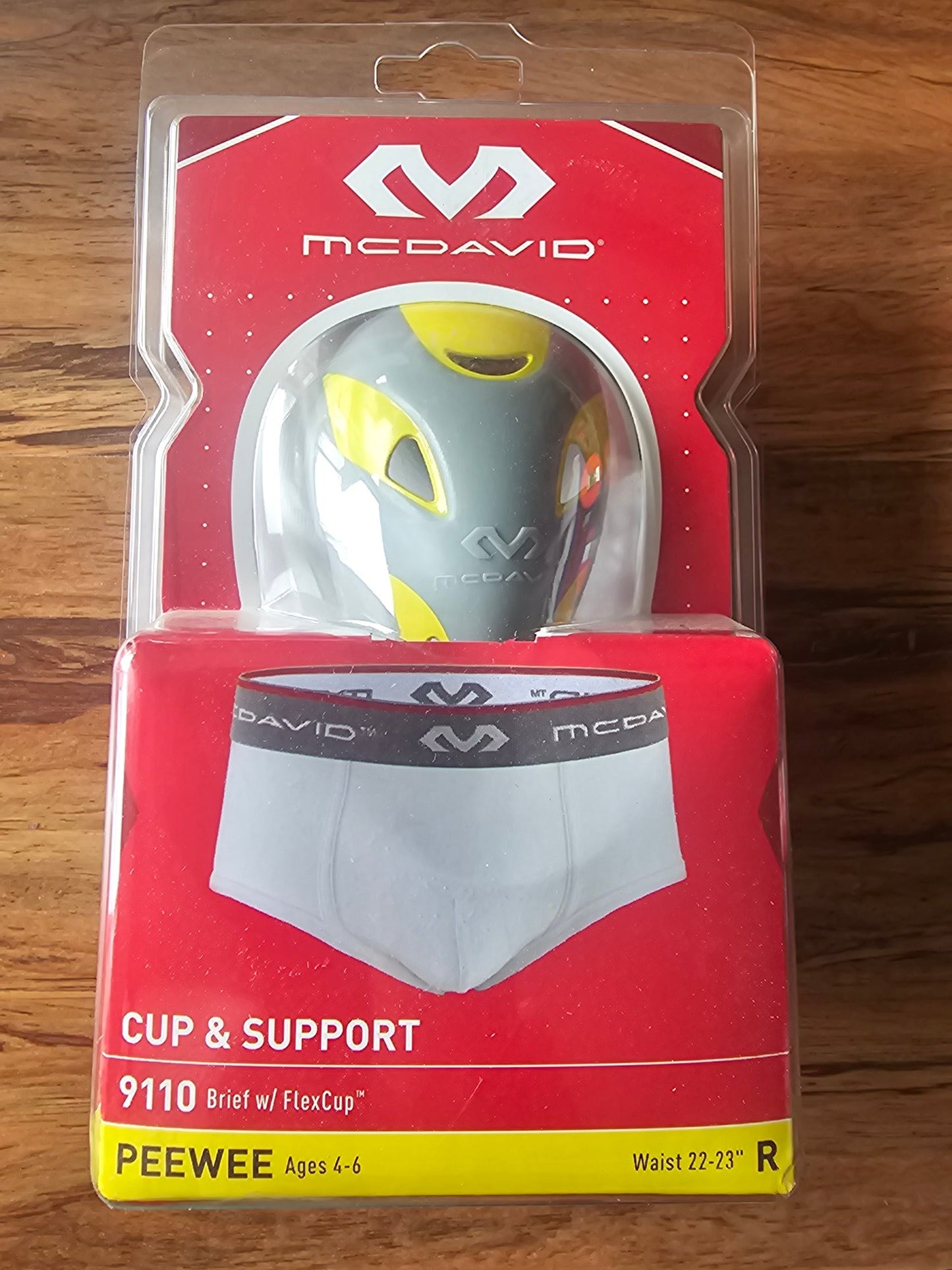 McDAVID Kids' Classic Brief with Flex Cup - White, XS