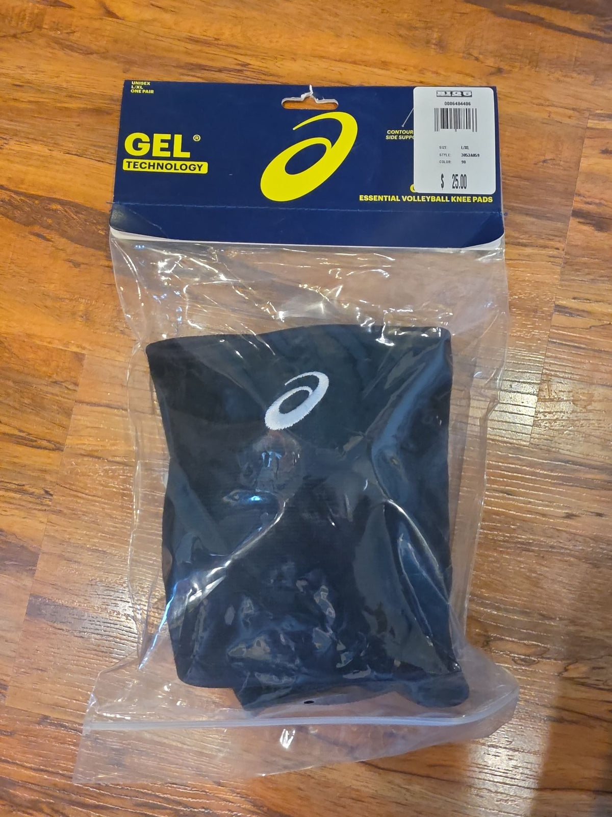 ASICS Gel Rally Adult Volleyball Knee Pads, L/XL, Black