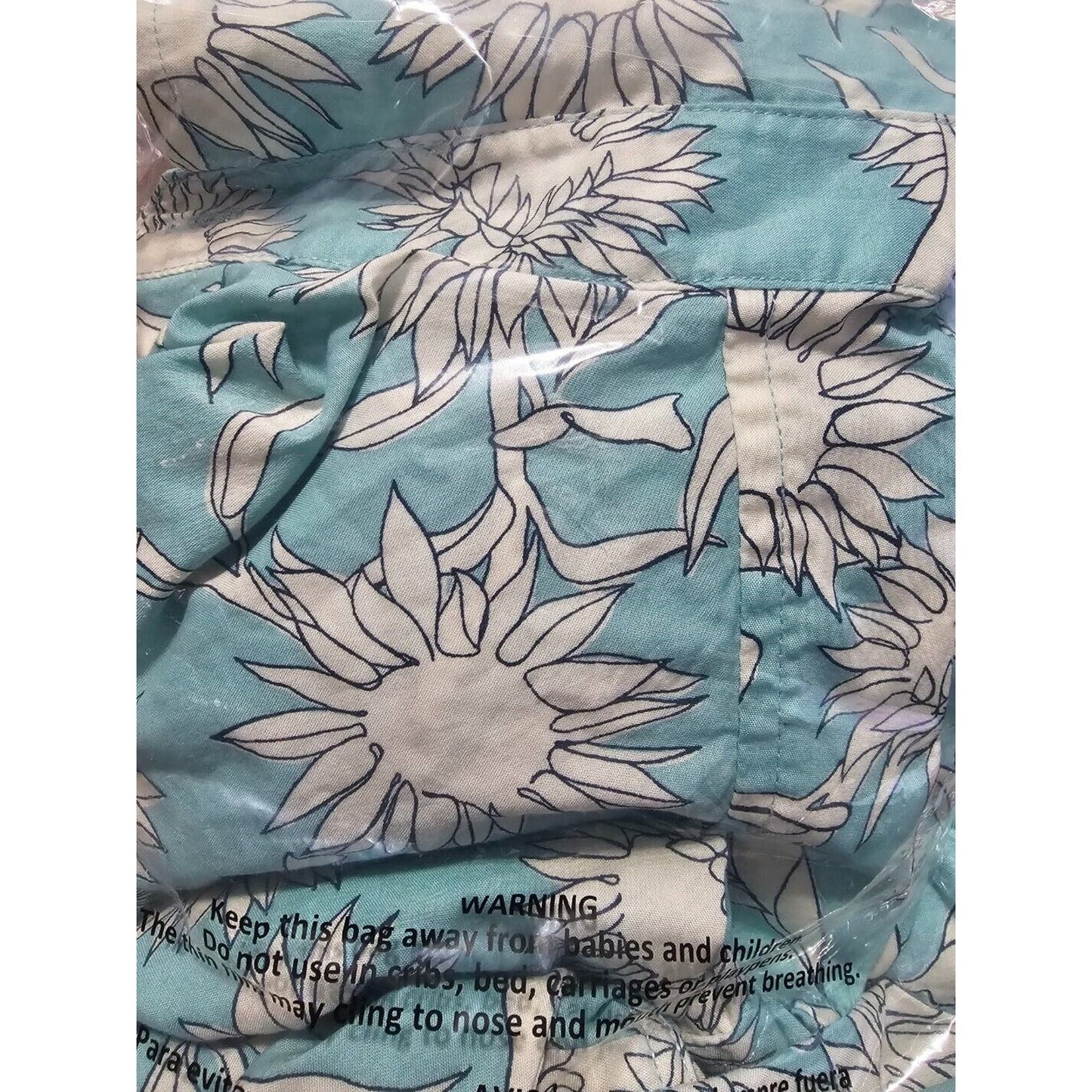 Goodfellow & Co. Short Sleeve Hawaiian Camp Shirt, Aqua Floral, Mens Size M