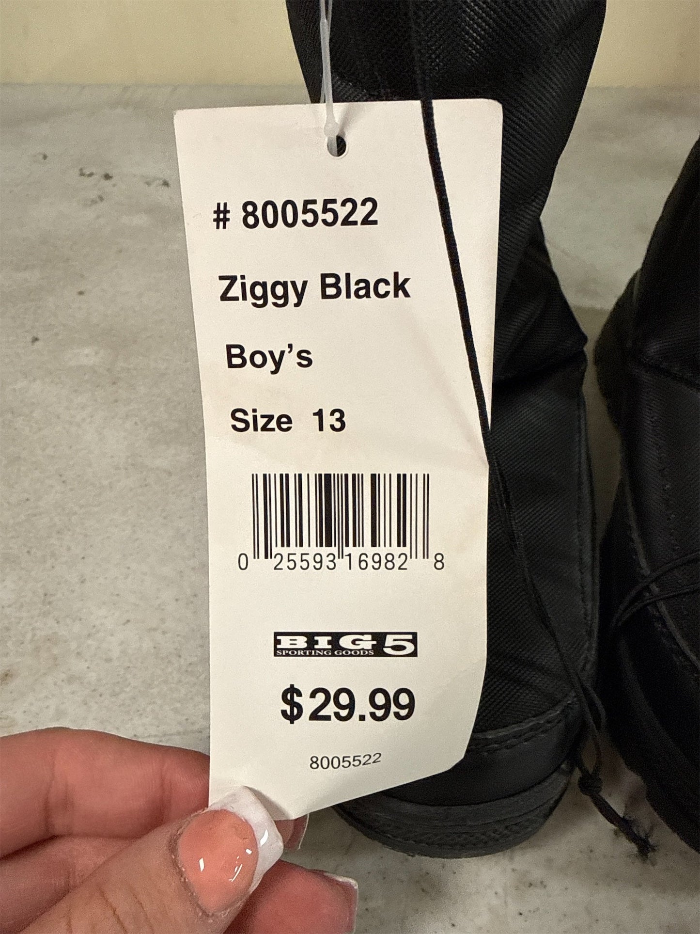 Rugged Exposure Ziggy II Junior Winter Boots - Black, Size 13