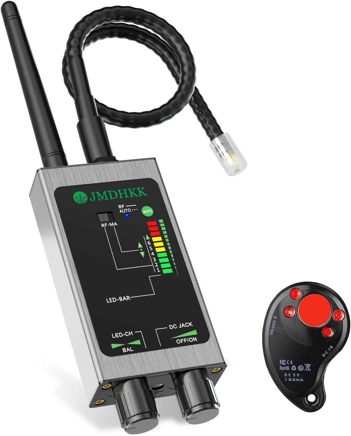 JMDHKK M8000 Hidden Camera Detector, Bug Detector,Camera Finder, Signal Detector for Hotels, Travels, Vehicles, Offices, Public Fitting Rooms (Gray)