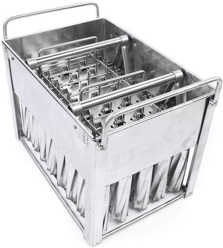 40Pcs Stainless Steel Popsicle Molds Metal Ice Cream Molds Large Durable Popsicle Mold Silver Ice Cream Mold for Home Commercial Use Single Cup Capacity 82g (40Pcs/82g)