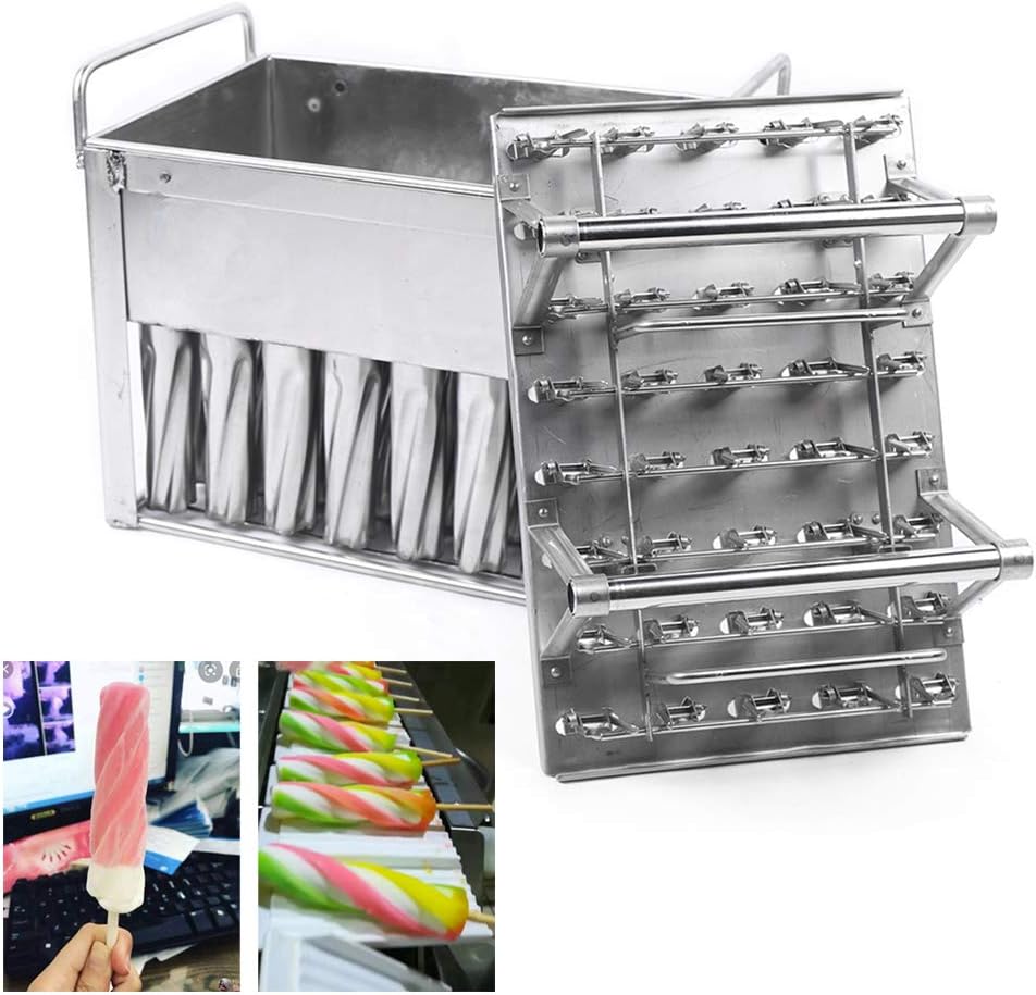 40Pcs Stainless Steel Popsicle Molds Metal Ice Cream Molds Large Durable Popsicle Mold Silver Ice Cream Mold for Home Commercial Use Single Cup Capacity 82g (40Pcs/82g)